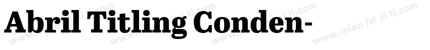 Abril Titling Conden字体转换